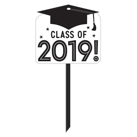 Amscan 15 in. Graduation Grid 2019 Yard Sign (4-Pack)-192289 - The Home ...