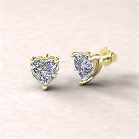 Genuine Heart Shaped Diamond Stud Earrings - From our Lola Collection • Laurie Sarah