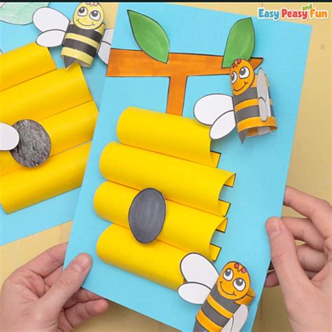 bee crafts for kids Archives - Easy Peasy and Fun