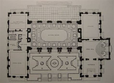 Rosecliff Mansion RI Floorplan | Mansion floor plan, Rosecliff mansion ...