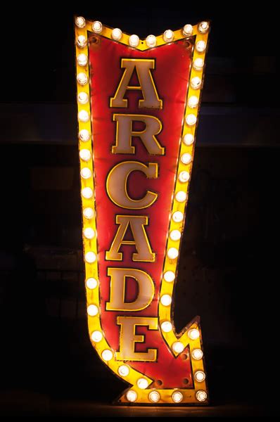 Retro Arcade Sign With Light Bulbs – MMG1 Design, Illustration, & Photography by Marlon Lopez