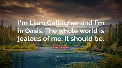 Liam Gallagher Quote: “I’m Liam Gallagher and I’m in Oasis. The whole ...