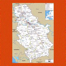 Road map of Serbia | Maps of Serbia | Maps of Europe | GIF map | Maps ...