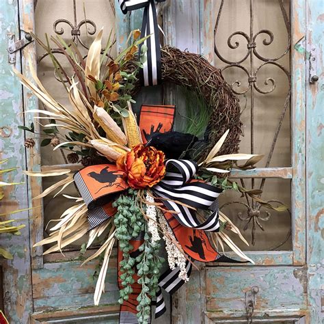 Halloween Wreaths Fall Wreath Halloween Wreath | Etsy in 2020 | Fall ...