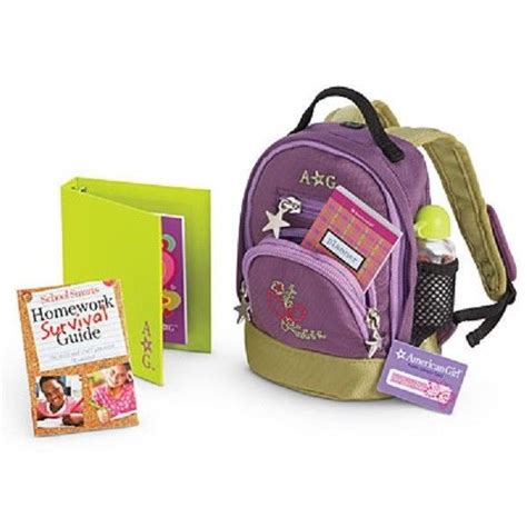 American Girl Just Like You 2008 Back-to-School Set w/ Purple Backpack, Complete | American girl ...