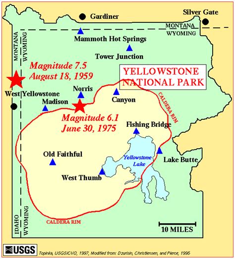 Yellowstone Caldera - Yellowstone Maps