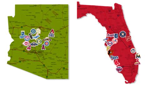 Spring Training Locations Map | Us World Maps