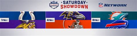 NFL Network Saturday Games: Schedule, Preview, and More