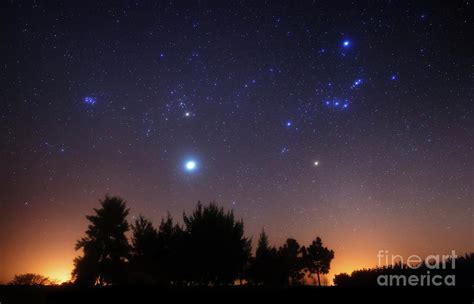 The Pleiades, Taurus And Orion Photograph by Luis Argerich - Pixels