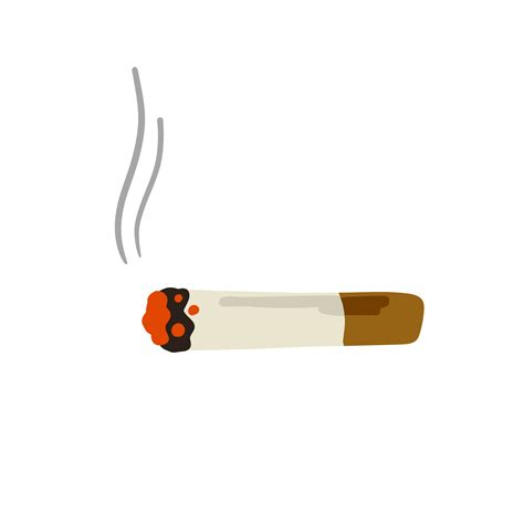 Smoking cigarette. Bad habit. Harm and health. Flat cartoon ...