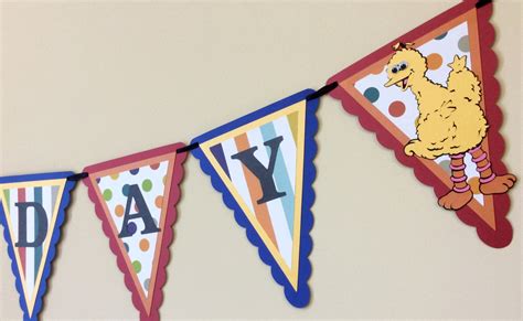 Sesame Street Birthday Banner Sesame Street Banner Elmo