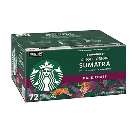 Starbucks Sumatra Dark Roast K-Cup, 72-count | Coffee Guyana