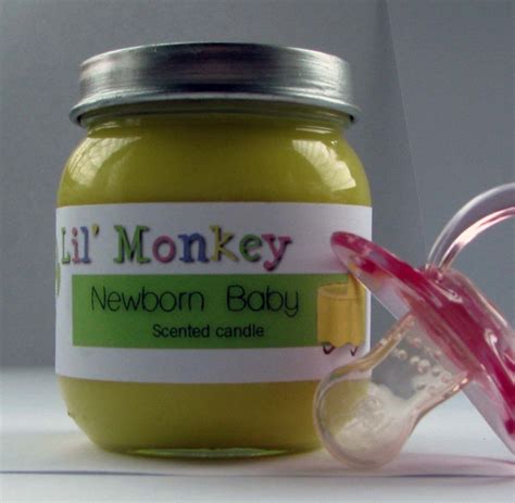 Newborn baby scented candle. Made from recycled baby food jars. Great ...