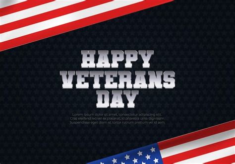 Premium Vector | Realistic veterans day banner design illustration