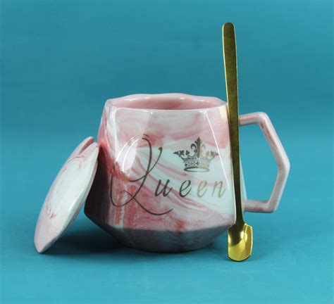 White And Pink Printed Ceramic King Queen Couple Coffee Mug Set For Gifting, Capacity: 350 ml at ...