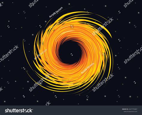 Black Hole Space Vector Illustration Stock Vector (Royalty Free ...