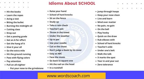 50 Idioms About SCHOOL - Word Coach