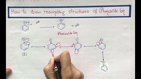 How to draw resonating structures of Phenoxide ion? - YouTube