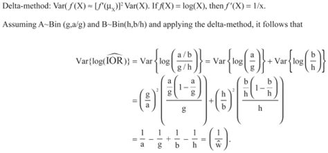 Derivation of using the delta-method. | Download Scientific Diagram