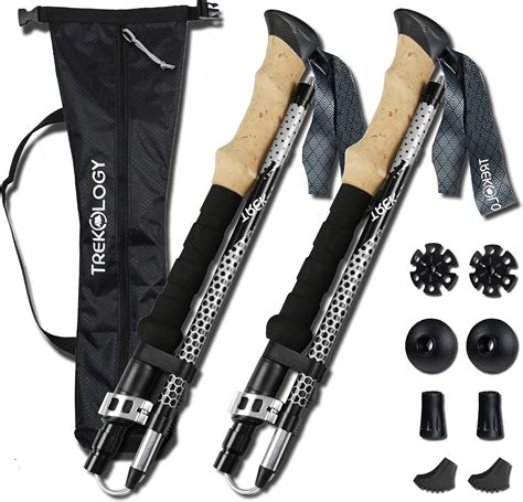 Trekology Trek-Z Batons de Trekking Triple Pliable - Bâton de Marche ...