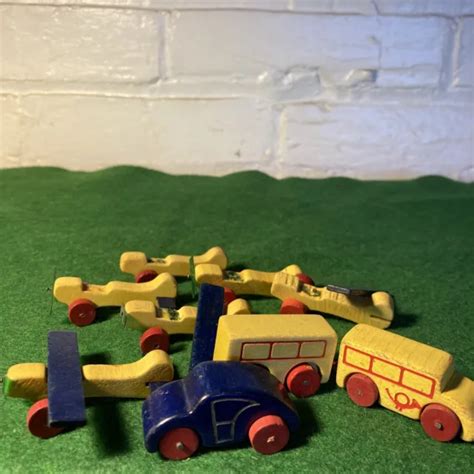 VINTAGE JURI WOODEN Toy Village Pieces Car, Airplanes, Truck Made In Germany $12.00 - PicClick