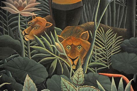 Henri Rousseau. The Dream. 1910, detail. MoMA, NYC | Jungle art, Animal art, Naive art