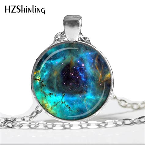 HZ A185 ROSETTE NEBULA PENDANT Hubble Image Astronomy Necklace Navy ...