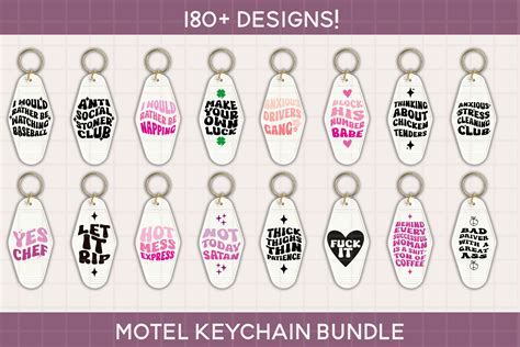 Motel Keychain Svg Giant Svg Bundle Keychain Cut File for - Etsy