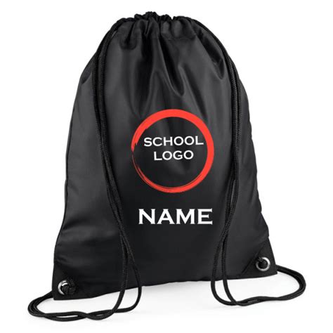 Drawstring Gym Bag with logo and name | School Gym Bags