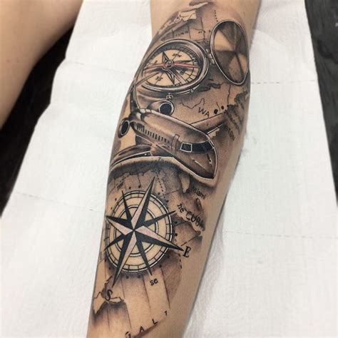 1001 + ideas for a beautiful and meaningful compass tattoo | Compass tattoo design, Forearm ...