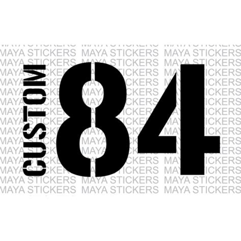 Military stencil style name and number stickers for bikes, cars, laptops