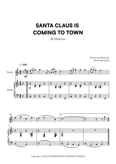 Santa Claus Is Coming To Town (arr. Cadenza Editions) Sheet Music | The ...