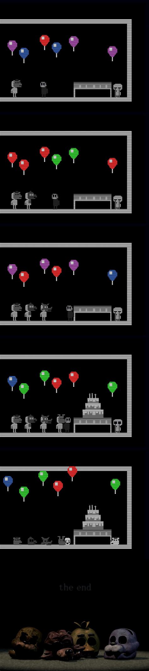 FNAF4's ending explains the "Bad End" and "The End" of the FNAF3 ...