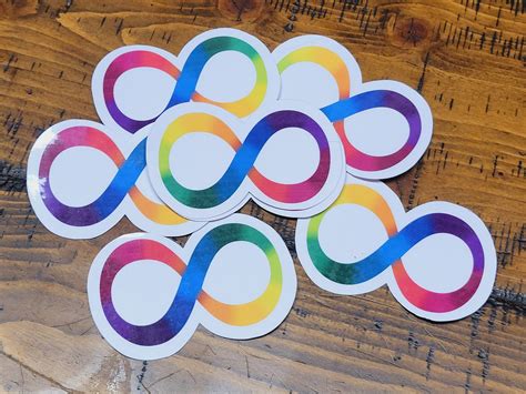 Autism infinity symbol sticker rainbow | Etsy