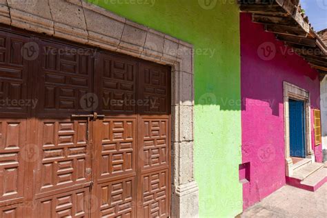 Mexico, scenic colorful colonial architecture of Acapulco streets in ...