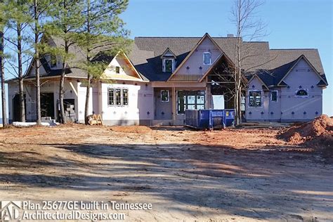 House Plan 25677GE comes to life in Tennessee - photos of house plan 25677GE