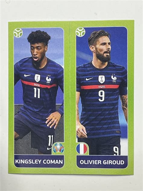 596 Kingsley Coman & Olivier Giroud (France) Euro 2020 Stickers - Solve ...