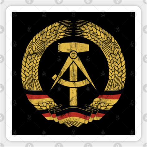 GDR coat of arms flag vintage - Gdr - Sticker | TeePublic