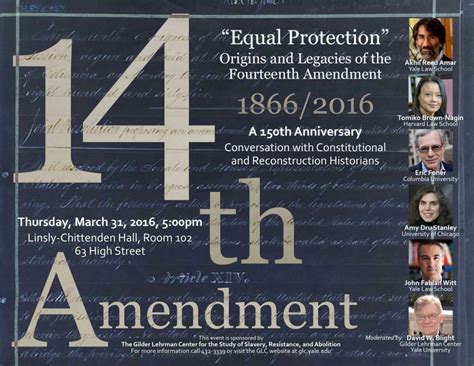 “Equal Protection”: Origins and Legacies of the Fourteenth Amendment ...