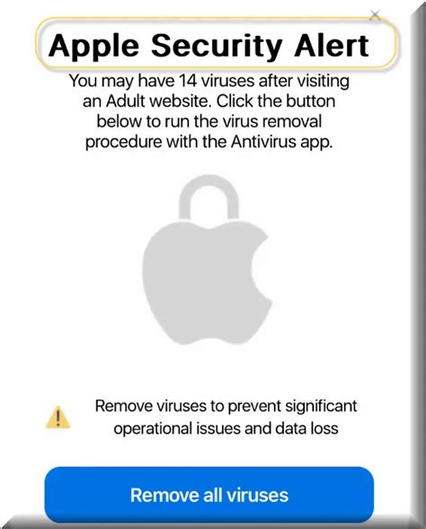 Apple Security Alert Scam iPhone Removal