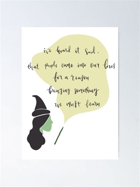 "Elphaba (Wicked) - For Good Quote" Poster for Sale by PleatedCircles | Redbubble