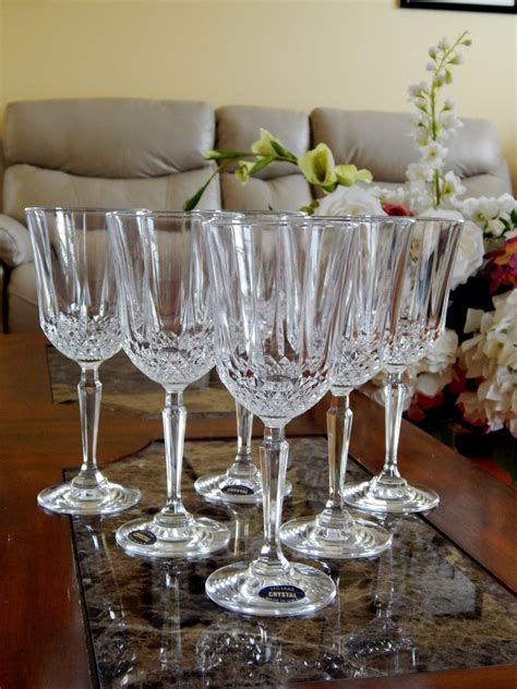 Crystal Water Glasses Set of 6 American Cut Crystal Tall | Etsy