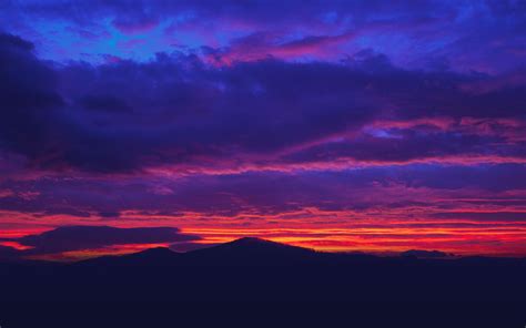 wallpaper mountains, sunset, sky, clouds HD : Widescreen : High ...