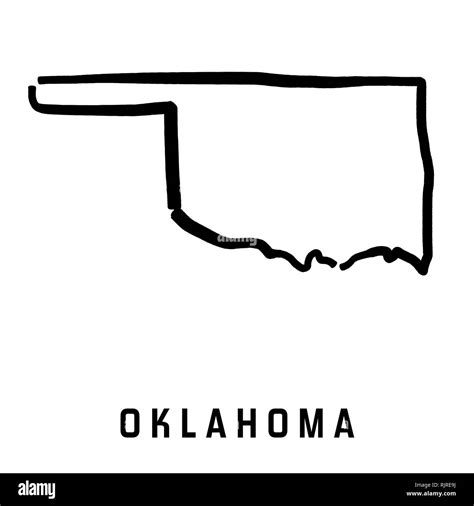 Oklahoma simple logo. State map outline - smooth simplified US state ...