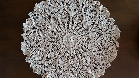 Crochet Doily - Rounded Pineapples Doily Part 1 - YouTube