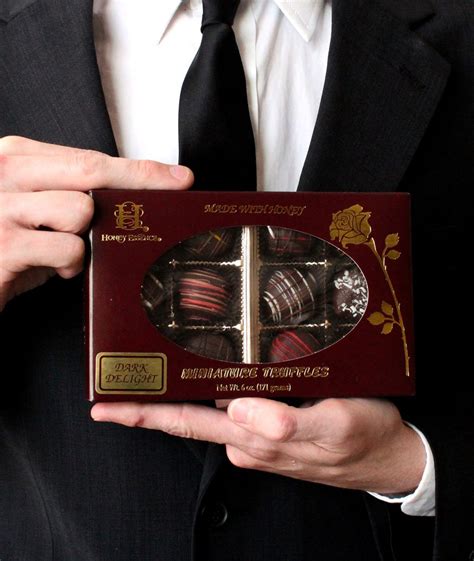 Mini Truffle Gift Box | Gourmet Dark Chocolates | Queen Bee Gardens