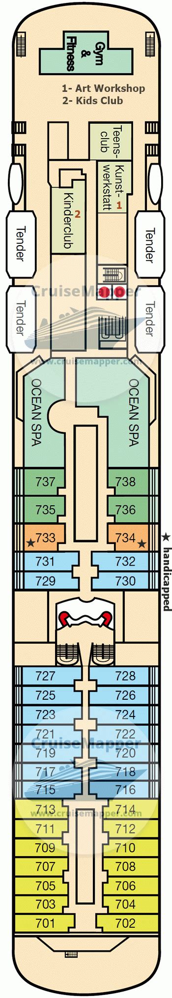 ms Europa deck 7 plan | CruiseMapper