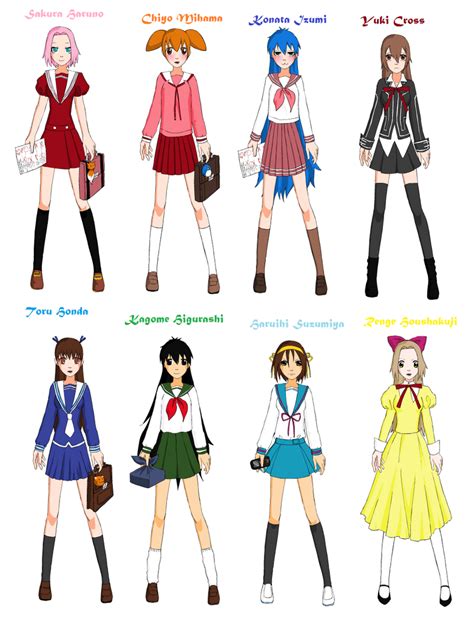 Anime school uniforms by Shokka-chan on DeviantArt