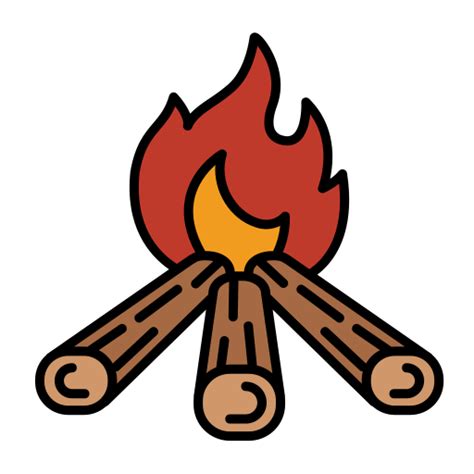 Firewood Generic Outline Color icon