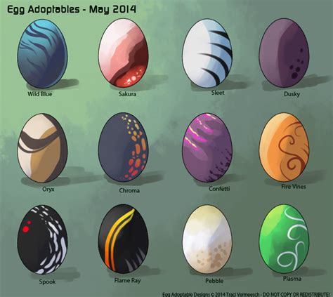 [Egg Adoptables] May 2014 Round (All Gone!) by Ulario on DeviantArt